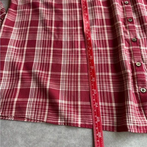 Madewell Red Plaid Button-Down Shirt - Picture 4 of 8